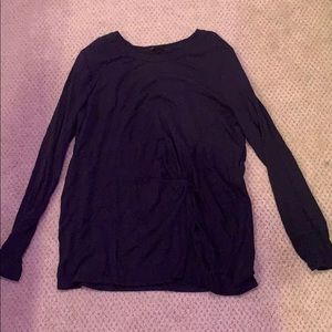 athleta black top with knot detail on side
